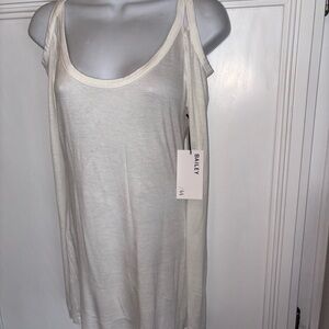 NWT Bailey 44  Solid Monarch Cream cold shoulder long sleeve tee shirt Size M